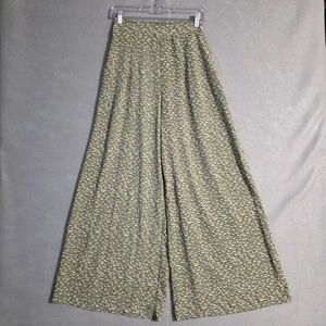 Davi & Dani Womens Floral AOP High Waisted Wide Leg Thin Pants DP12181 Size S